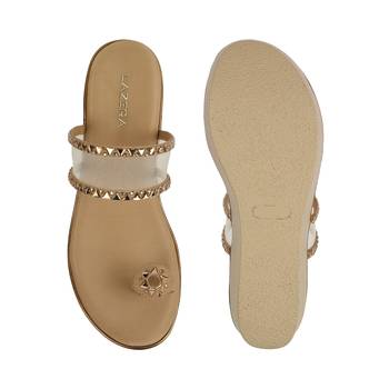 Lazera women   s transparent strap wedge toe ring sandals (1594) 4