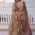 brown fendi crush zari sharara suit plus size