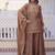 brown fendi crush zari sharara suit plus size