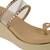 Lazera women’s transparent strap wedge toe ring sandals (1594)