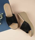 Lazera women’s criss-cross wedge slide sandals (1595)