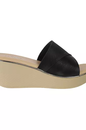 Lazera women   s criss-cross wedge slide sandals (1595)