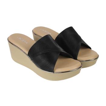 Lazera women   s criss-cross wedge slide sandals (1595) 3