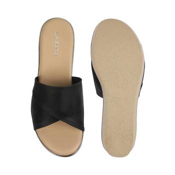 Lazera women   s criss-cross wedge slide sandals (1595) 4