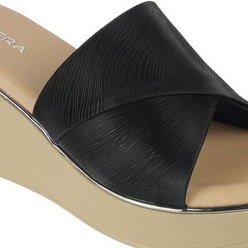 Lazera women   s criss-cross wedge slide sandals (1595) 5