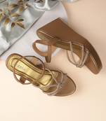 Lazera women’s strappy wedge party sandals (1605)