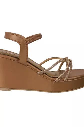 Lazera women   s strappy wedge party sandals (1605)
