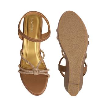 Lazera women   s strappy wedge party sandals (1605) 4