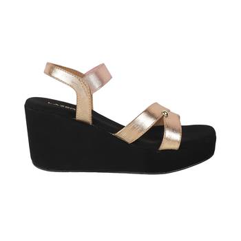 Lazera women   s metallic strap wedge sandals (1606) 2