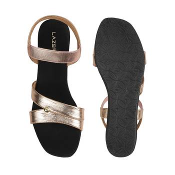 Lazera women   s metallic strap wedge sandals (1606) 4