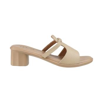 Women   s elegant buckle strap mid-heel slides (1609) 3