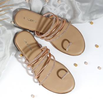 Multi-strap flat sandals with toe ring design[1610] 1
