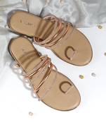 Multi-strap flat sandals with toe ring design[1610]