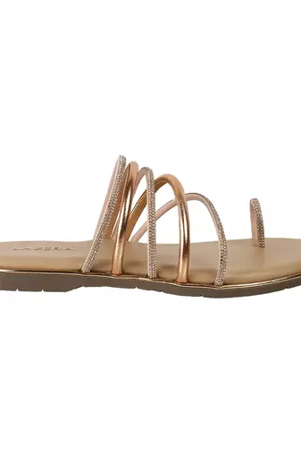 Multi-strap flat sandals with toe ring design[1610]