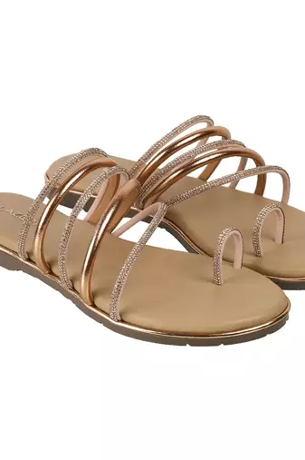 Multi-strap flat sandals with toe ring design[1610]