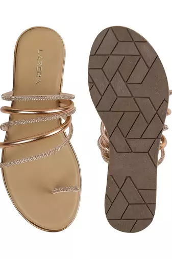 Multi-strap flat sandals with toe ring design[1610]