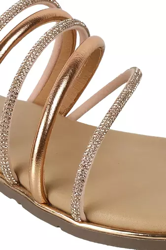 Multi-strap flat sandals with toe ring design[1610]