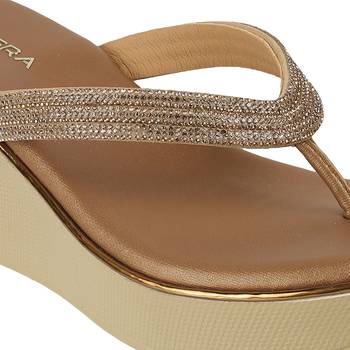 Lazera women   s embellished wedge thong sandals (1611) 5