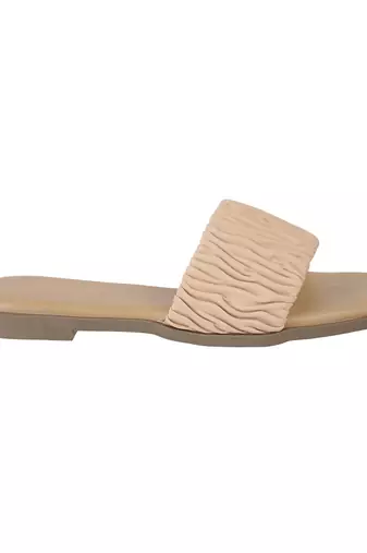 Lazera women   s ruched slide sandals