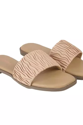 Lazera women   s ruched slide sandals