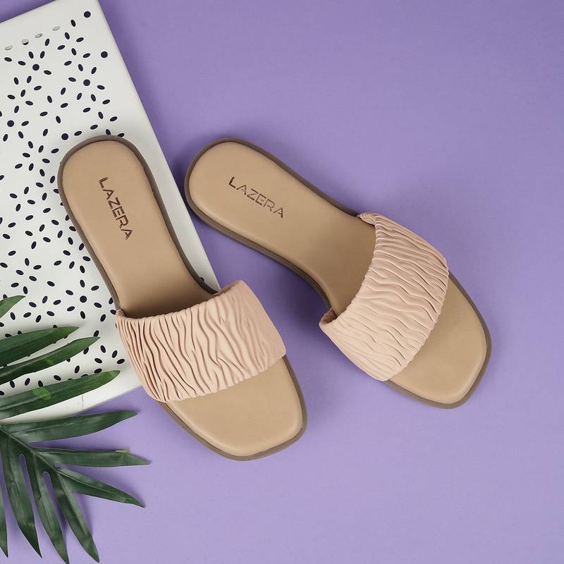 Lazera women’s ruched slide sandals