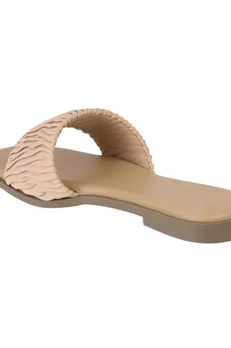Lazera women   s ruched slide sandals