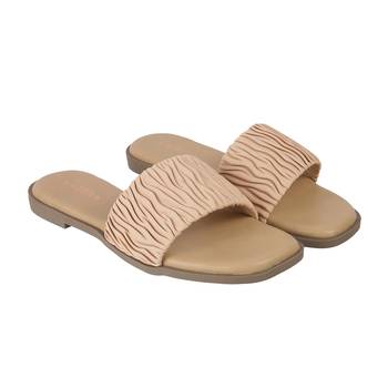 Lazera women   s ruched slide sandals 4