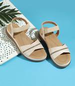 Lazera women’s comfort strap slip-on sandals with elastic support (1619)