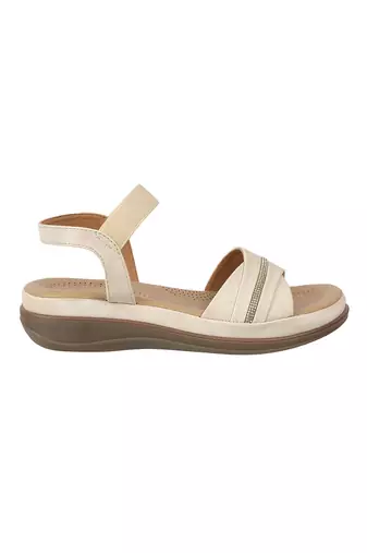 Lazera women   s comfort strap slip-on sandals with elastic support (1619)
