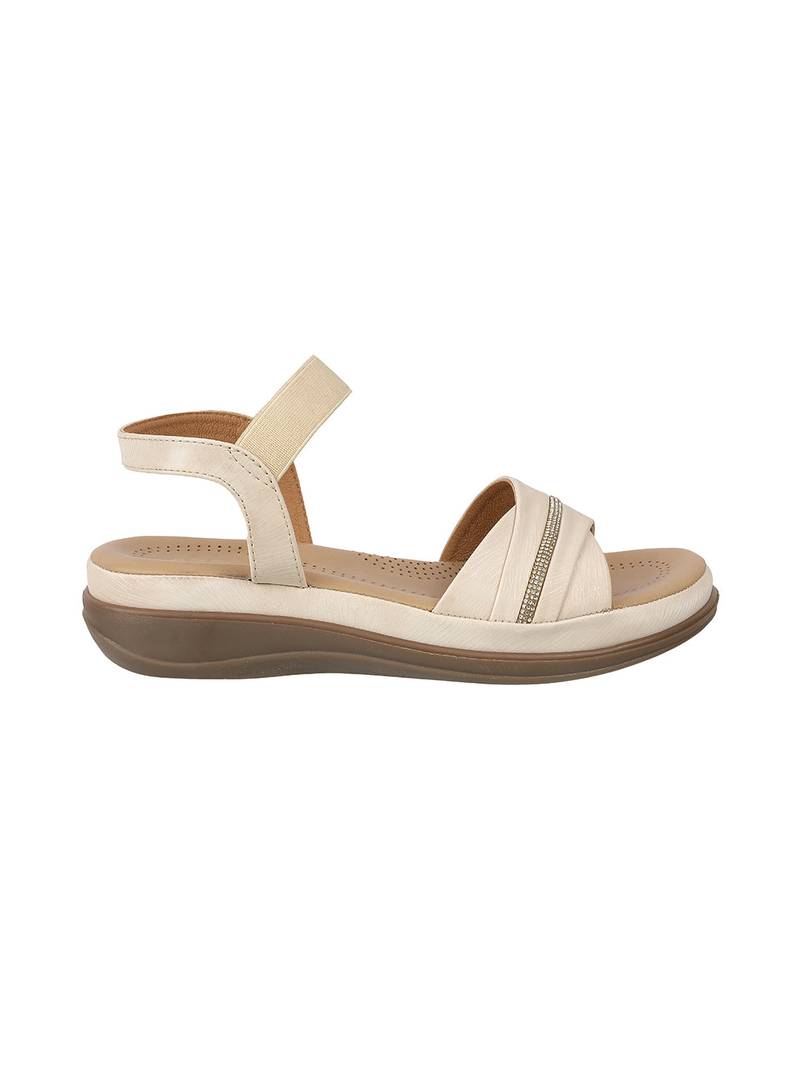 Lazera women’s comfort strap slip-on sandals with elastic support (1619)