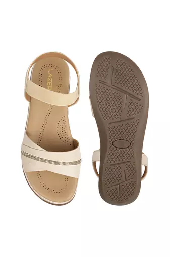 Lazera women   s comfort strap slip-on sandals with elastic support (1619)