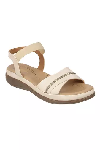 Lazera women   s comfort strap slip-on sandals with elastic support (1619)