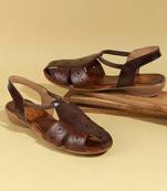 Tan daily wear sandals for women (1621)