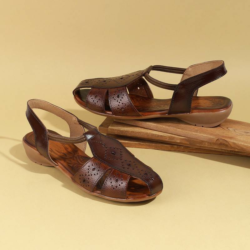 Tan daily wear sandals for women (1621)