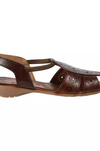Tan daily wear sandals for women (1621)