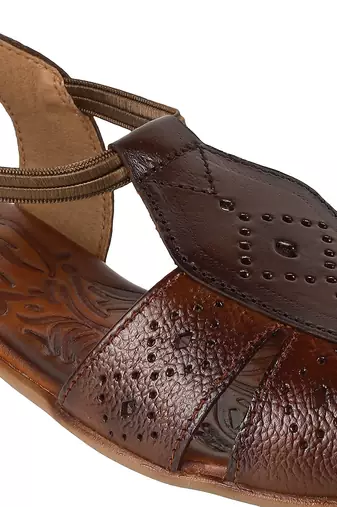 Tan daily wear sandals for women (1621)