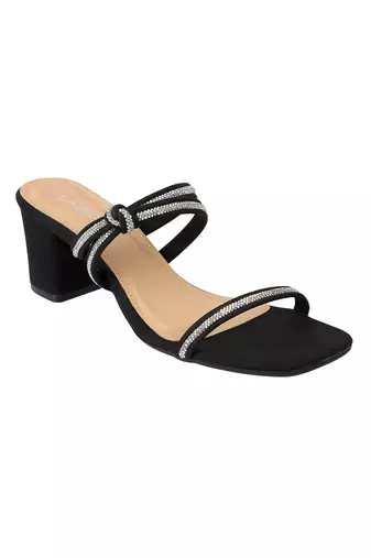 Lazera women   s partywear block heel sandals with crystal straps