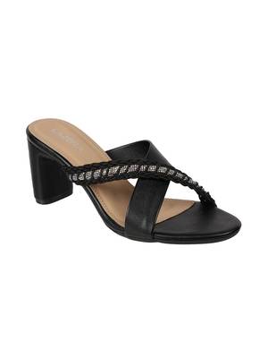 Lazera women   s block heel sandals with braided crystal strap 2