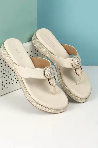 Lazera women’s embellished wedge slip-on sandals