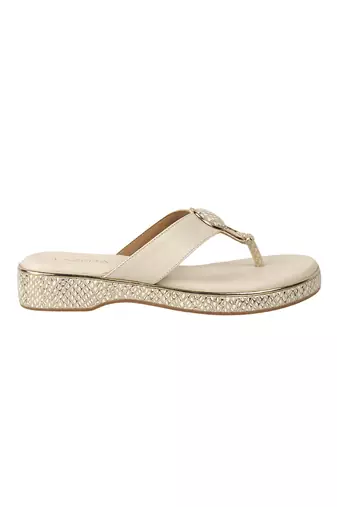 Lazera women’s embellished wedge slip-on sandals