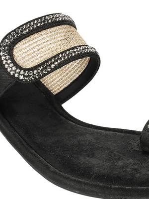 Lazera women   s antique gold block heel toe-ring sandals 4