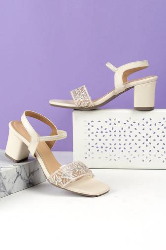 Lazera women’s embroidered block heel sandals