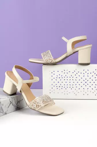 Lazera women’s embroidered block heel sandals