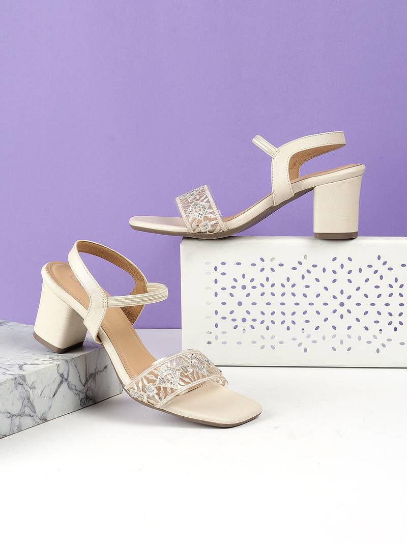 Lazera women’s embroidered block heel sandals