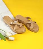 Lazera women’s comfort cross-strap slip-on flats (1633)