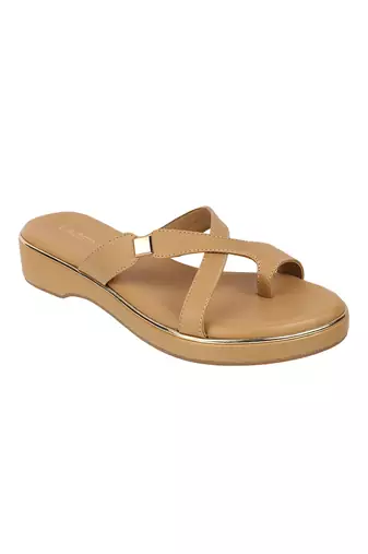 Lazera women   s comfort cross-strap slip-on flats (1633)