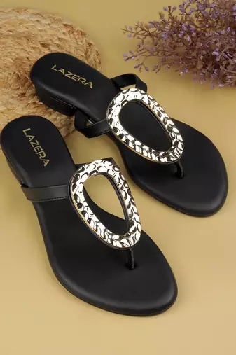 Elegant indo-western slip-on sandals for women (1640)