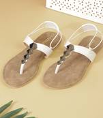 Indo-western toe-ring slip-on sandals for women