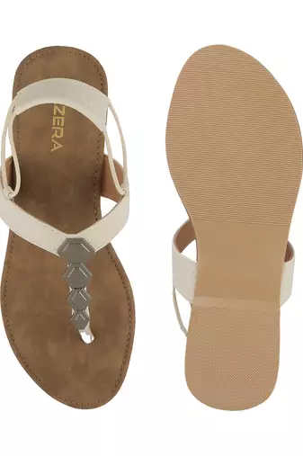 Indo-western toe-ring slip-on sandals for women