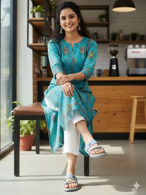 Women   s flat toe-loop sandals 1